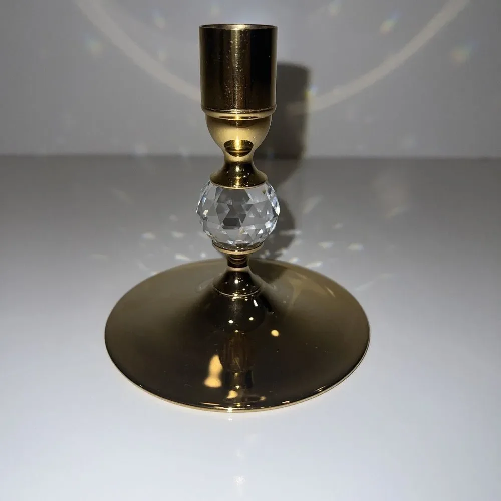 Valerio Albarello‎  24K Gold Plated Swarovski Crystal Candlestick
